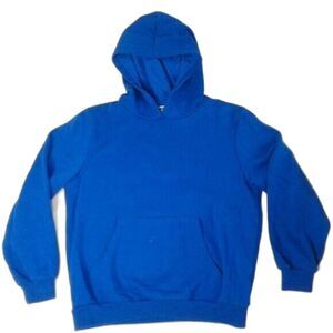 Kid Nation Pullover Hooded Sweatshirt Hoodie Soft Brushed Fleece Blue Size 10/12
